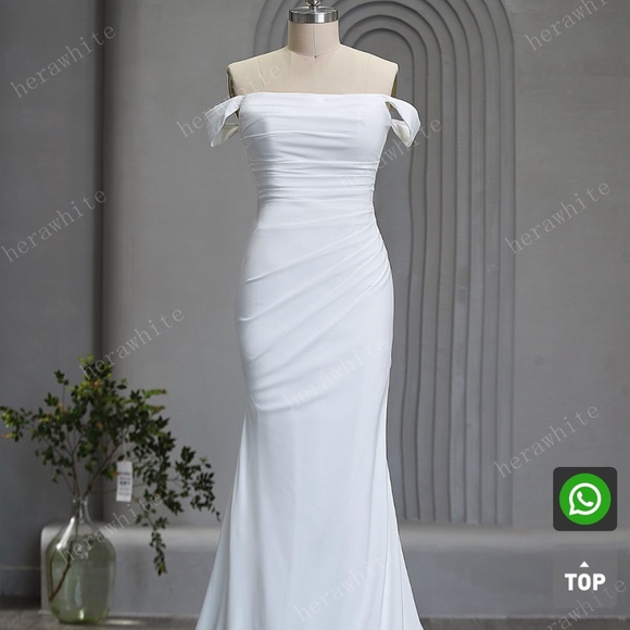 Hera White Dresses & Skirts - White Shoulder Strap Wedding Dress (BRAND NEW tags still on)